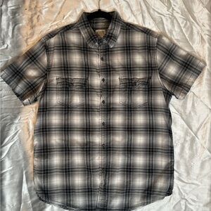 Mossimo Supply Co. Black and Gray Checkered Shirt